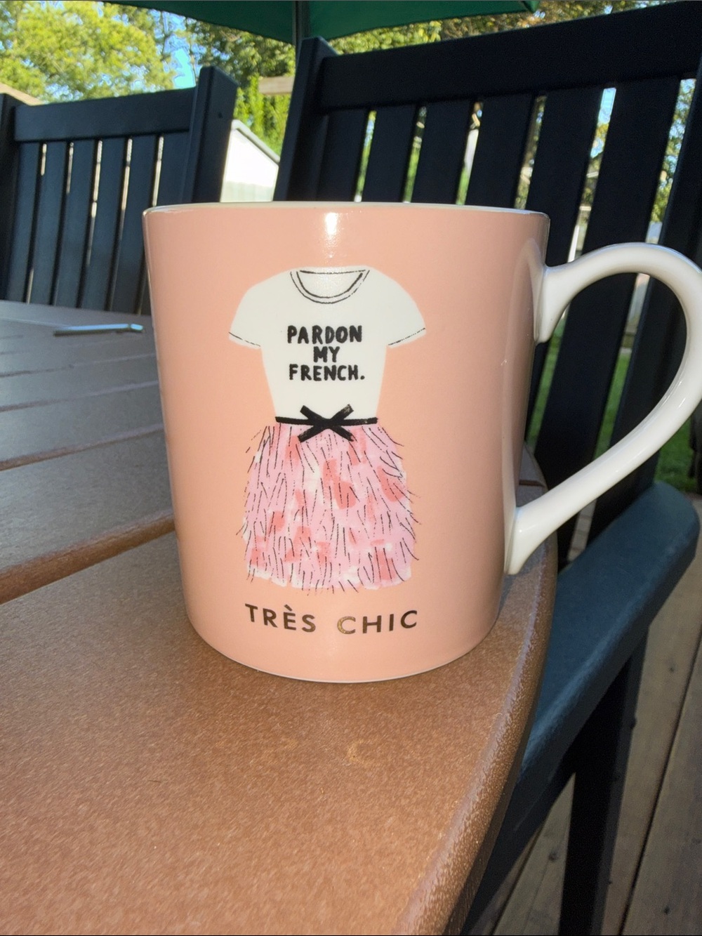 Kate Spade Lenox THINGS WE LOVE Pardon My French Tres Chic Coffee Mug